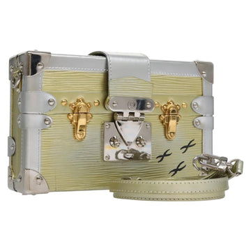 LOUIS VUITTON Epi Metallic Petite Mar Bag Silver Gold M54652 LV Auth 108234
