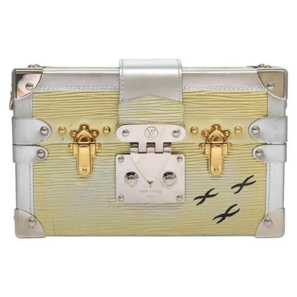 LOUIS VUITTON Epi Metallic Petite Mar Bag Silver Gold M54652 LV Auth 108234