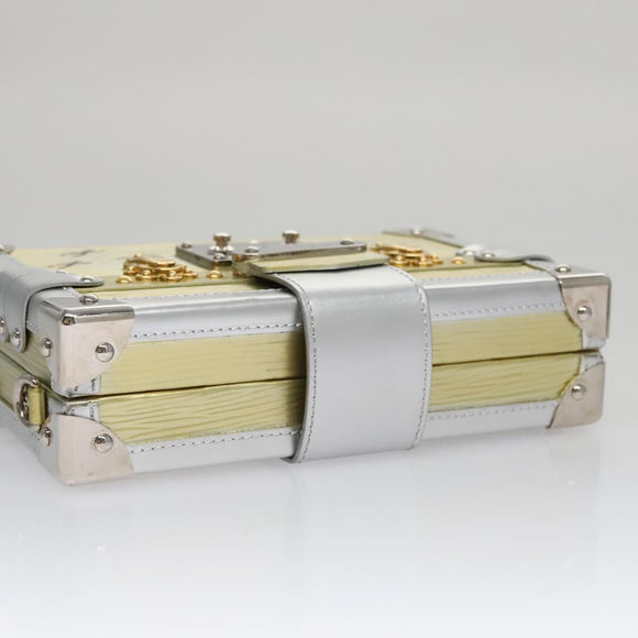 LOUIS VUITTON Epi Metallic Petite Mar Bag Silver Gold M54652 LV Auth 108234