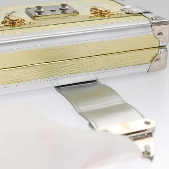 LOUIS VUITTON Epi Metallic Petite Mar Bag Silver Gold M54652 LV Auth 108234