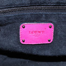 LOEWE Hand Bag Leather Pink Silver Auth 108259-16
