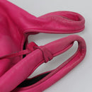 LOEWE Hand Bag Leather Pink Silver Auth 108259-7