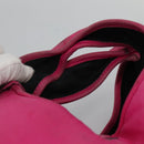 LOEWE Hand Bag Leather Pink Silver Auth 108259-8