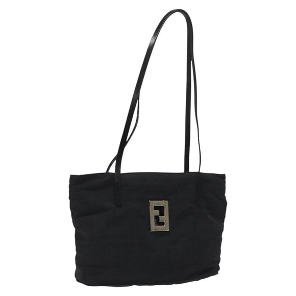 FENDI Zucca Canvas Hand Bag Black Auth 108264