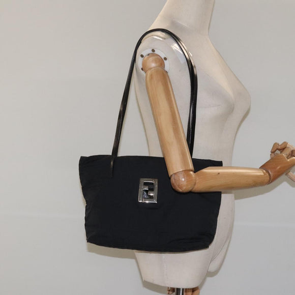 FENDI Zucca Canvas Hand Bag Black Auth 108264