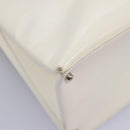 GUCCI Hand Bag Enamel 2way White Auth 108277-10