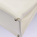 GUCCI Hand Bag Enamel 2way White Auth 108277-13