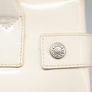 GUCCI Hand Bag Enamel 2way White Auth 108277-10