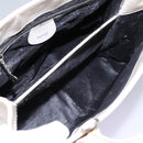 GUCCI Hand Bag Enamel 2way White Auth 108277-11