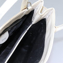 GUCCI Hand Bag Enamel 2way White Auth 108277-19