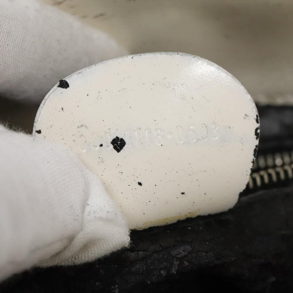 GUCCI Hand Bag Enamel 2way White Auth 108277