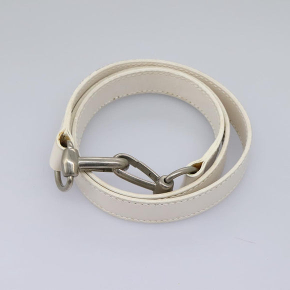 GUCCI Hand Bag Enamel 2way White Auth 108277