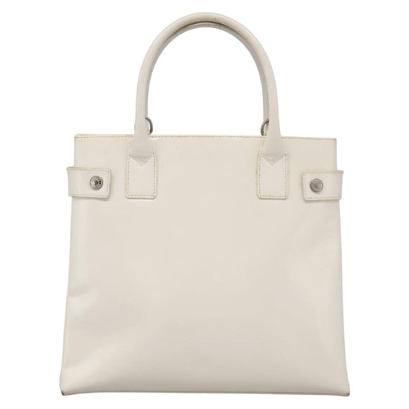 GUCCI Hand Bag Enamel 2way White Auth 108277