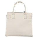 GUCCI Hand Bag Enamel 2way White Auth 108277-2