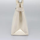 GUCCI Hand Bag Enamel 2way White Auth 108277-4