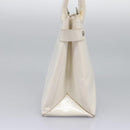 GUCCI Hand Bag Enamel 2way White Auth 108277-4