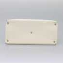 GUCCI Hand Bag Enamel 2way White Auth 108277-9