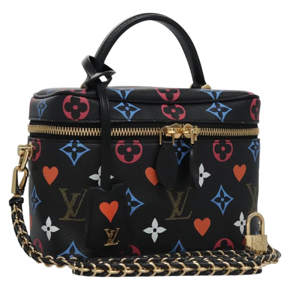 LOUIS VUITTON Monogram Game On Vanity PM Handtasche Noir M57482 LV Auth 108299SM