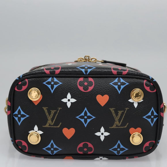 LOUIS VUITTON Monogram Game On Vanity PM Handtasche Noir M57482 LV Auth 108299SM