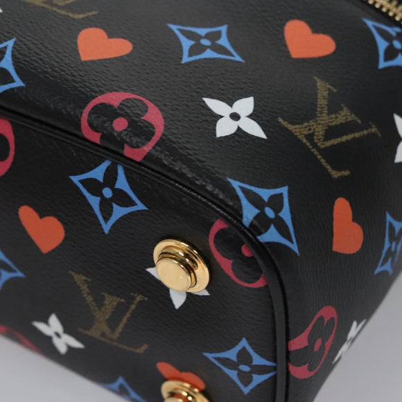 LOUIS VUITTON Monogram Game On Vanity PM Handtasche Noir M57482 LV Auth 108299SM