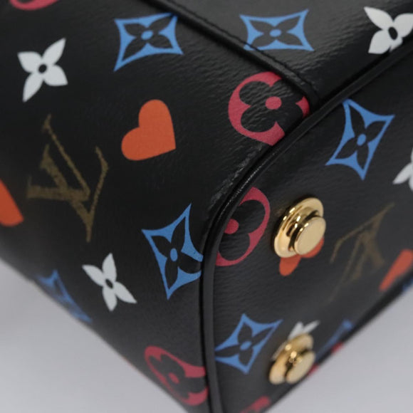 LOUIS VUITTON Monogram Game On Vanity PM Handtasche Noir M57482 LV Auth 108299SM