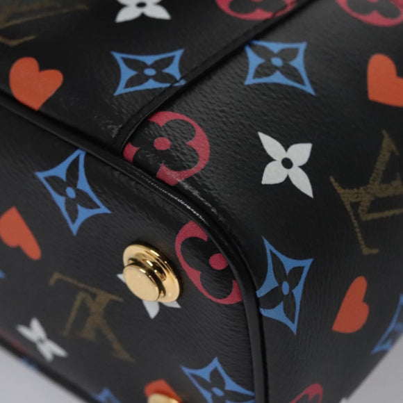 LOUIS VUITTON Monogram Game On Vanity PM Handtasche Noir M57482 LV Auth 108299SM
