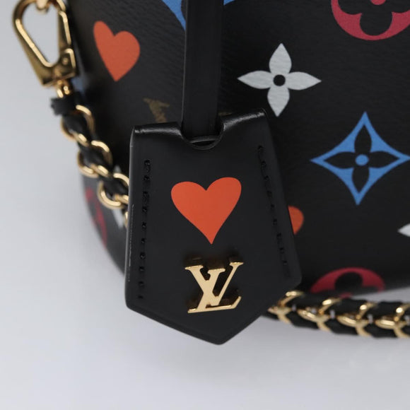 LOUIS VUITTON Monogram Game On Vanity PM Handtasche Noir M57482 LV Auth 108299SM