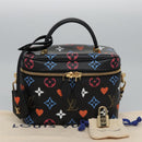 LOUIS VUITTON Monogram Game On Vanity PM Handtasche Noir M57482 LV Auth 108299SM-12