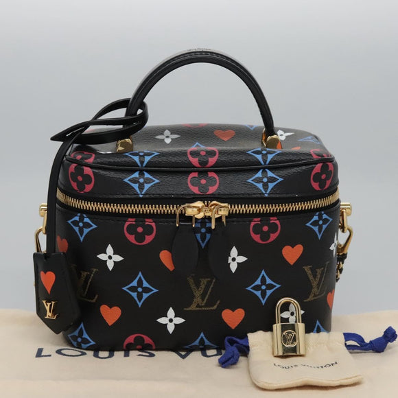 LOUIS VUITTON Monogram Game On Vanity PM Handtasche Noir M57482 LV Auth 108299SM