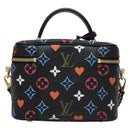 LOUIS VUITTON Monogram Game On Vanity PM Handtasche Noir M57482 LV Auth 108299SM-2