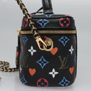 LOUIS VUITTON Monogram Game On Vanity PM Handtasche Noir M57482 LV Auth 108299SM-3