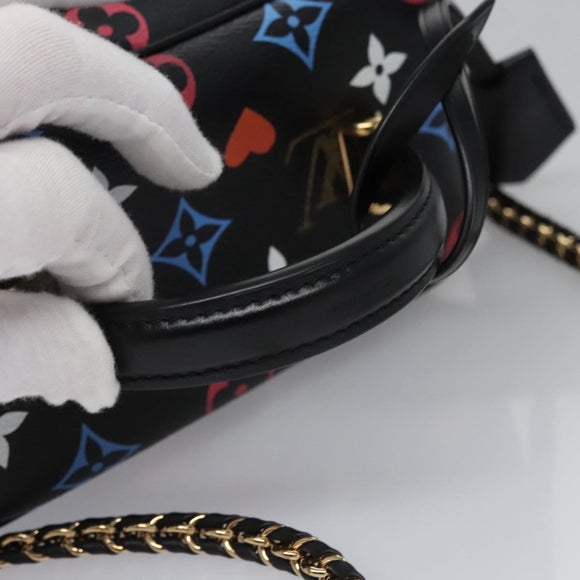 LOUIS VUITTON Monogram Game On Vanity PM Handtasche Noir M57482 LV Auth 108299SM