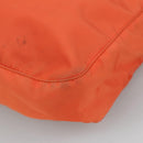 PRADA Shoulder Bag Nylon Orange Silver Auth 108312-9