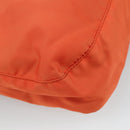 PRADA Shoulder Bag Nylon Orange Silver Auth 108312-16