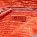 PRADA Shoulder Bag Nylon Orange Silver Auth 108312-19