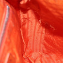 PRADA Shoulder Bag Nylon Orange Silver Auth 108312-20
