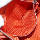 PRADA Shoulder Bag Nylon Orange Silver Auth 108312-22