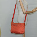 PRADA Shoulder Bag Nylon Orange Silver Auth 108312-24