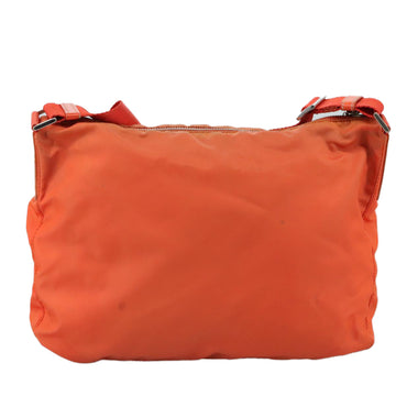 PRADA Shoulder Bag Nylon Orange Silver Auth 108312 - 0
