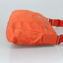 PRADA Shoulder Bag Nylon Orange Silver Auth 108312-3