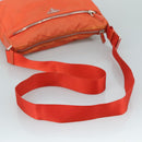 PRADA Shoulder Bag Nylon Orange Silver Auth 108312-7