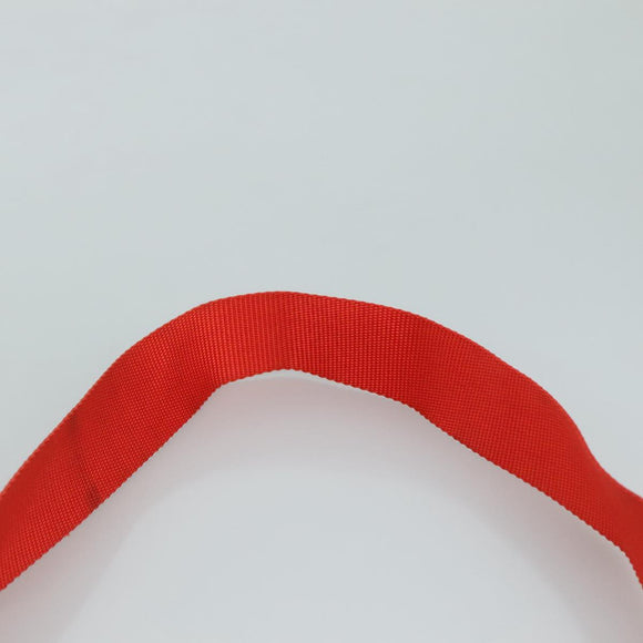 PRADA Shoulder Bag Nylon Orange Silver Auth 108312