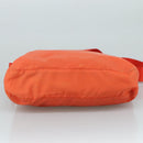 PRADA Shoulder Bag Nylon Orange Silver Auth 108312-5
