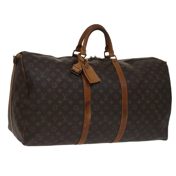 LOUIS VUITTON Monogram Keepall Bandouliere 60 Boston Bag M41412 LV Auth 108317