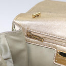 Salvatore Ferragamo Shoulder Bag Sequin 2way Gold Auth 108329-24