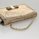 Salvatore Ferragamo Shoulder Bag Sequin 2way Gold Auth 108329-6