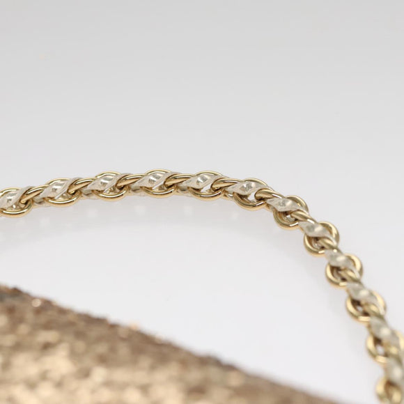 Salvatore Ferragamo Shoulder Bag Sequin 2way Gold Auth 108329