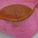 PRADA Shoulder Bag Nylon Pink Beige Silver Auth 108330-8