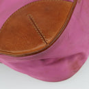 PRADA Shoulder Bag Nylon Pink Beige Silver Auth 108330-17
