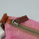 PRADA Shoulder Bag Nylon Pink Beige Silver Auth 108330-9